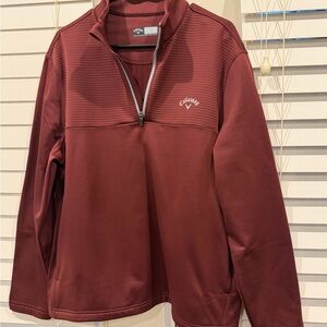 Callaway Burgundy Quarter-Zip Pullover (M)